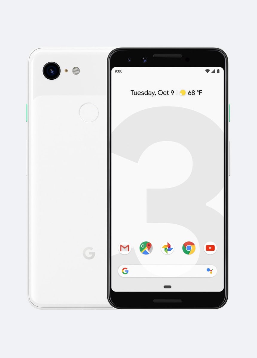 landing-pixel-product-3-white-opt موبایل گوگل پیکسل 3 - تصویر 1